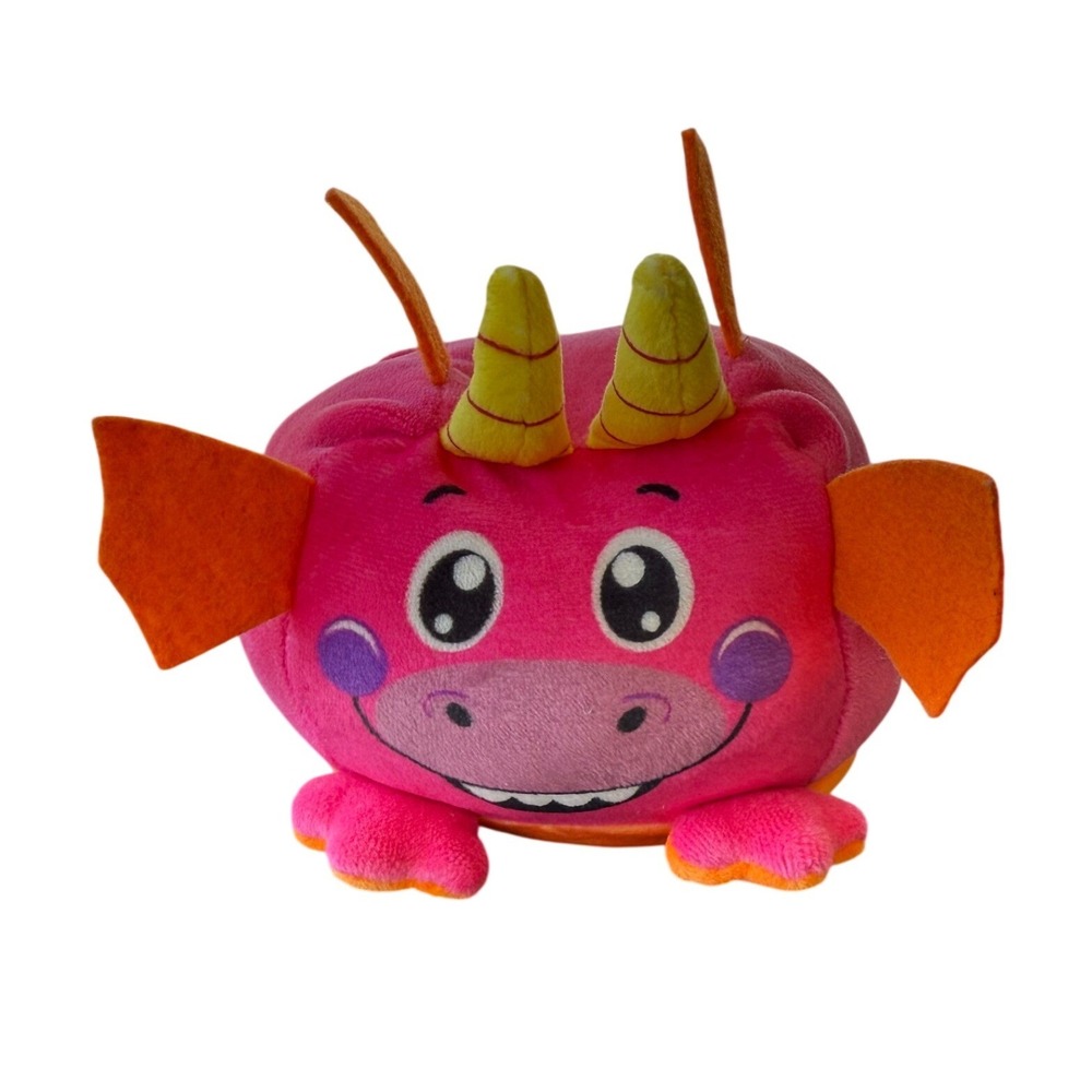 Spark Create Imagine Reversible Dragon Plush Pink Orange Monster Stuffed Animal